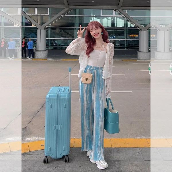 women's pants & capris summer wide leg folds thin high waist loose urban streetwear women blue tie dye harajuku plus size flared fluid, Black;white
women's pants & capris summer wide leg folds thin high waist loose urban streetwear women blue tie dye harajuku plus size flared fluid, Black;white
