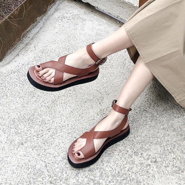 summer cow leather platforms gladiator sandals women brown black cross strap ankle buckle flat platform shoes woman
summer cow leather platforms gladiator sandals women brown black cross strap ankle buckle flat platform shoes woman