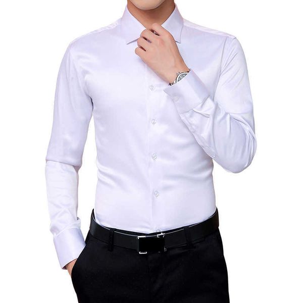 autumn men's korean style wedding shirts long sleeve dress shirt silk white tuxedo shirt men 5xl 210528, White;black
autumn men's korean style wedding shirts long sleeve dress shirt silk white tuxedo shirt men 5xl 210528, White;black