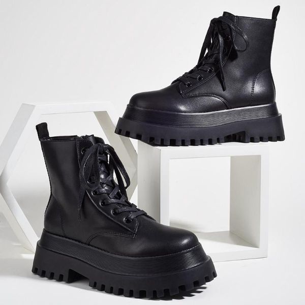 boots sarairis brand design cool chic non-slip tire sole shoelaces ankle stylish winter shoes women, Black
boots sarairis brand design cool chic non-slip tire sole shoelaces ankle stylish winter shoes women, Black