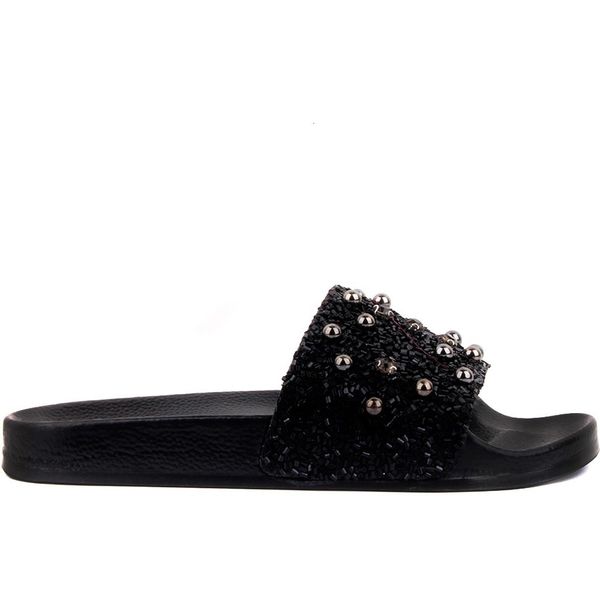 Slippers Moxee-sandálias femininas bordadas, chinelos pretos para mulheres, novos sapatos moda praia, verão CSLL, Black
Slippers Moxee-sandálias femininas bordadas, chinelos pretos para mulheres, novos sapatos moda praia, verão CSLL, Black