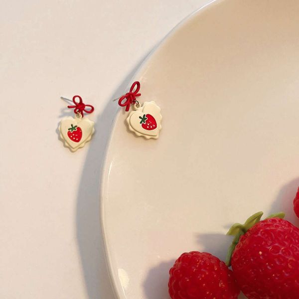 earrings sweet red bow strawberry cherry earrings summer lovely girl heart s925 silver needle earrings, Golden
earrings sweet red bow strawberry cherry earrings summer lovely girl heart s925 silver needle earrings, Golden