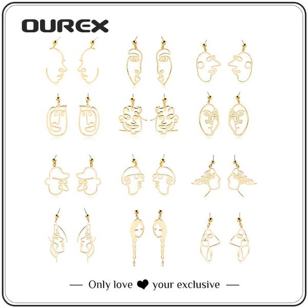 dangle & chandelier ourex 2021 punk style gold color metal face drop earrings simple design for women party jewelry wholesale, Silver
dangle & chandelier ourex 2021 punk style gold color metal face drop earrings simple design for women party jewelry wholesale, Silver