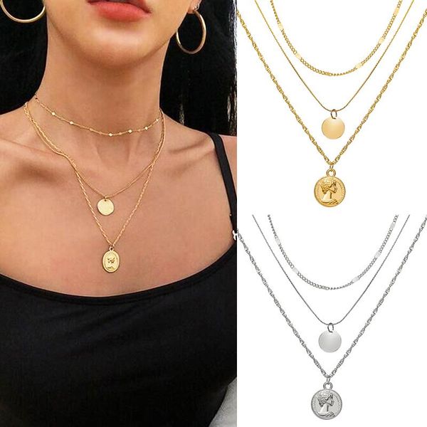 pendant necklaces trendy multilayer round portrait coin necklace for women fashion gold silver color choker jewelry
pendant necklaces trendy multilayer round portrait coin necklace for women fashion gold silver color choker jewelry