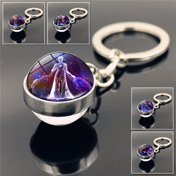 time gemstone metal keychain pendant creative 12 constellations glass ball key-chain unique gifts for lover friend souvenir, Silver
time gemstone metal keychain pendant creative 12 constellations glass ball key-chain unique gifts for lover friend souvenir, Silver
