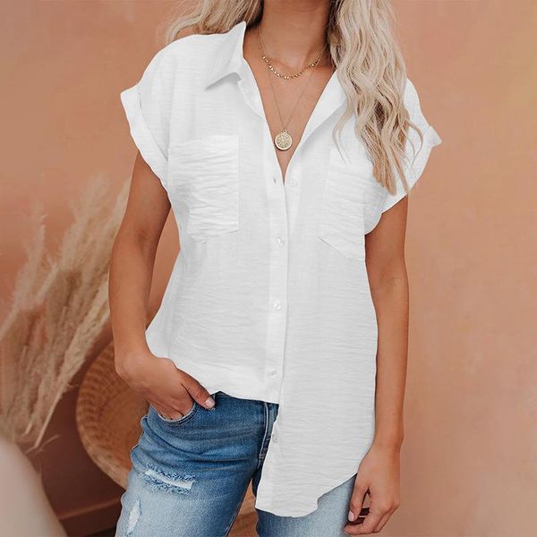 women's blouses & shirts 2021 summer solid color tulle shirt cardigan single-breasted lapel short-sleeved, White
women's blouses & shirts 2021 summer solid color tulle shirt cardigan single-breasted lapel short-sleeved, White