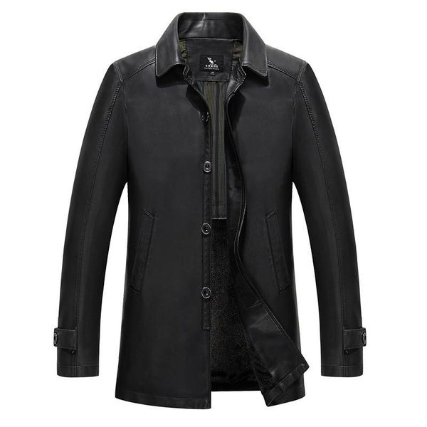 men's fur & faux 2021 arrival autumn and winter mens outwear conventional genuine lambskin leather double attached collar long coats, Black
men's fur & faux 2021 arrival autumn and winter mens outwear conventional genuine lambskin leather double attached collar long coats, Black