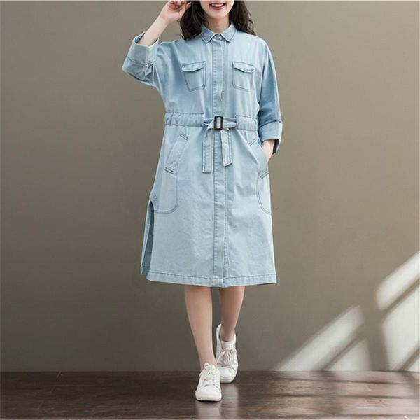 casual dresses leisure loose dress women l-2xl plus size 019 korean long sleeve lapel solid color fashion slim vestido feminina jd474, Black;gray
casual dresses leisure loose dress women l-2xl plus size 019 korean long sleeve lapel solid color fashion slim vestido feminina jd474, Black;gray