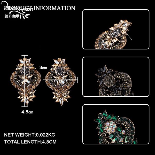 dvacaman flower crystal statement jewelry accessories luxury rhinestone drop dangle earrings women banquet statement earrings, Black
dvacaman flower crystal statement jewelry accessories luxury rhinestone drop dangle earrings women banquet statement earrings, Black