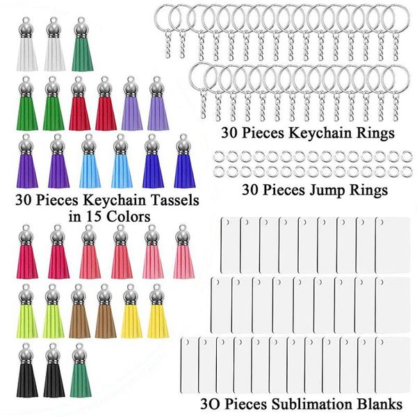 hooks & rails 120pcs diy keychain making kit sublimation rectangle set with leather tassels blank accessories
hooks & rails 120pcs diy keychain making kit sublimation rectangle set with leather tassels blank accessories