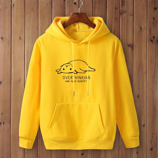 men's hoodies & sweatshirts men hooded 2021 winter overthinking and also hungry letter printed korean style pullovershoodies, Black
men's hoodies & sweatshirts men hooded 2021 winter overthinking and also hungry letter printed korean style pullovershoodies, Black