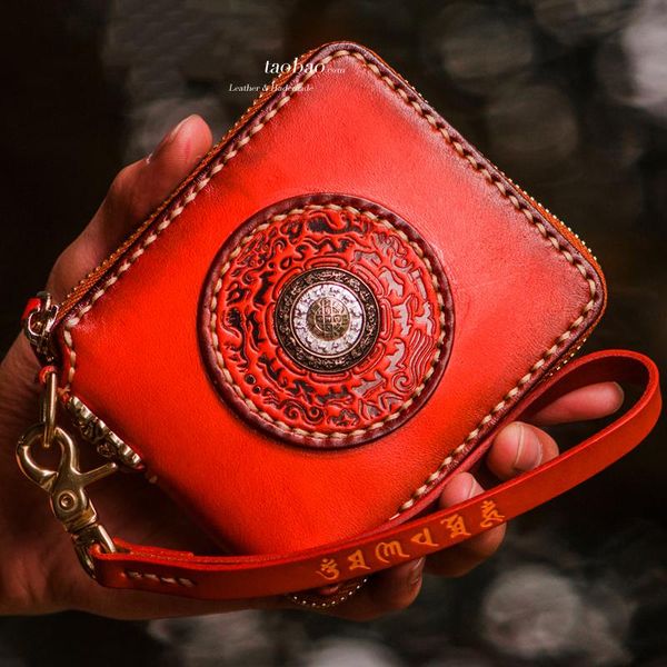 wallets tibetan magic character pattern manual women genuine leather activity law wheel embossed short paragraph men's wallet, Red;black
wallets tibetan magic character pattern manual women genuine leather activity law wheel embossed short paragraph men's wallet, Red;black
