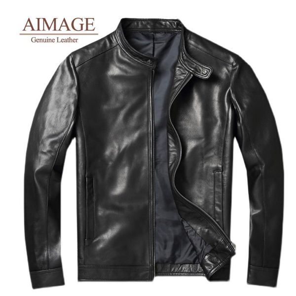 men's leather & faux men genuine jacket autumn outerwear black simple motorcycle coat 100% real sheepskin s-5xl py138
men's leather & faux men genuine jacket autumn outerwear black simple motorcycle coat 100% real sheepskin s-5xl py138