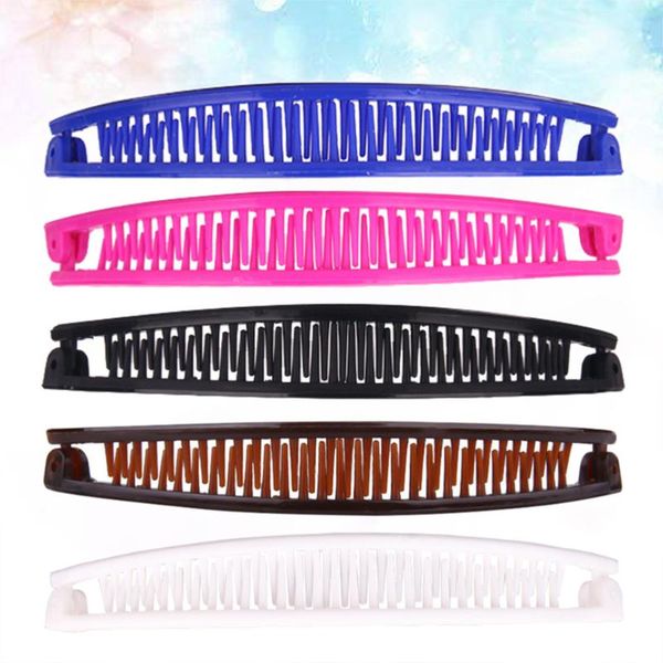 10pcs slim banana shape hair comb ponytail holder creative clips for girls (white/blue/black/rosy/coffee, each 2 brushes, Silver
10pcs slim banana shape hair comb ponytail holder creative clips for girls (white/blue/black/rosy/coffee, each 2 brushes, Silver