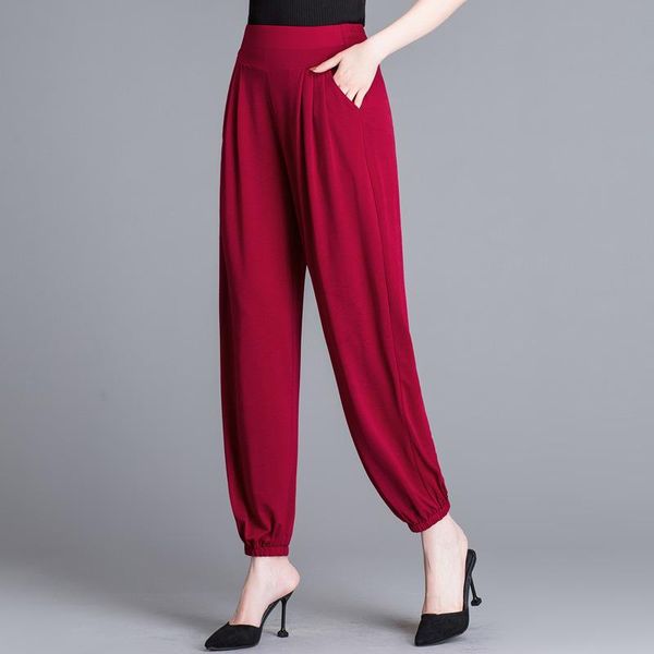 women's pants & capris women summer high waist cotton bloomers solid loose plus size korean fashion red black elastic casual xl, Black;white
women's pants & capris women summer high waist cotton bloomers solid loose plus size korean fashion red black elastic casual xl, Black;white