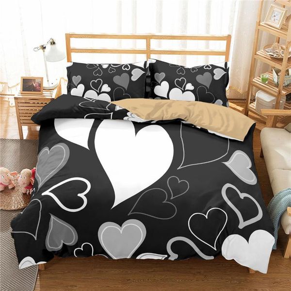 bedding sets girls heart duvet cover black and white reversible 2/3pcs soft microfiber quilt covers with zipper pillowcases
bedding sets girls heart duvet cover black and white reversible 2/3pcs soft microfiber quilt covers with zipper pillowcases