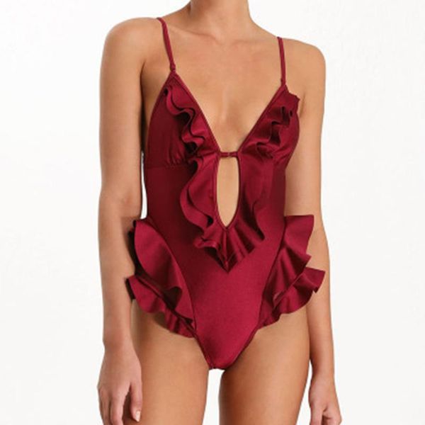one piece bikinis swimsuit women swimwear vintage summer beach bathing wear red ruffle swimming suit two-piece suits
one piece bikinis swimsuit women swimwear vintage summer beach bathing wear red ruffle swimming suit two-piece suits