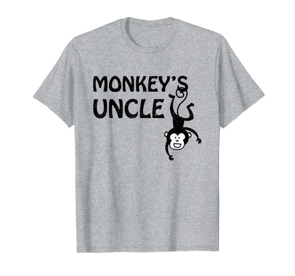 monkey's uncle shirt gift for uncle monkey, White;black