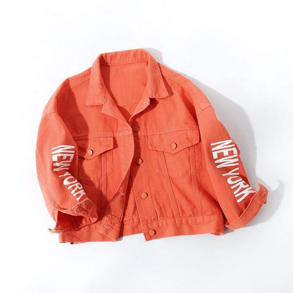 women's jackets student print kw1016 casual denim cotton short women jeans autumn jacket letter spring outwear grass-green orange loose, Black;brown
women's jackets student print kw1016 casual denim cotton short women jeans autumn jacket letter spring outwear grass-green orange loose, Black;brown