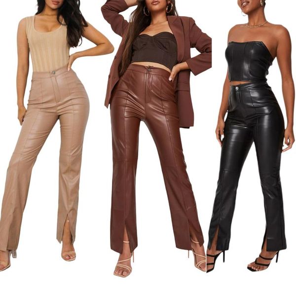 women's pants & capris women leather trousers high waist outerwear casual party street straight loose sliming, Black;white
women's pants & capris women leather trousers high waist outerwear casual party street straight loose sliming, Black;white