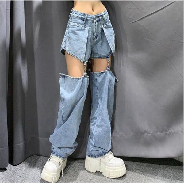women's pants & capris female fashion stylish denim jeans high waist cut out loose long trousers women wide leg bottoms clothing street, Black;white
women's pants & capris female fashion stylish denim jeans high waist cut out loose long trousers women wide leg bottoms clothing street, Black;white