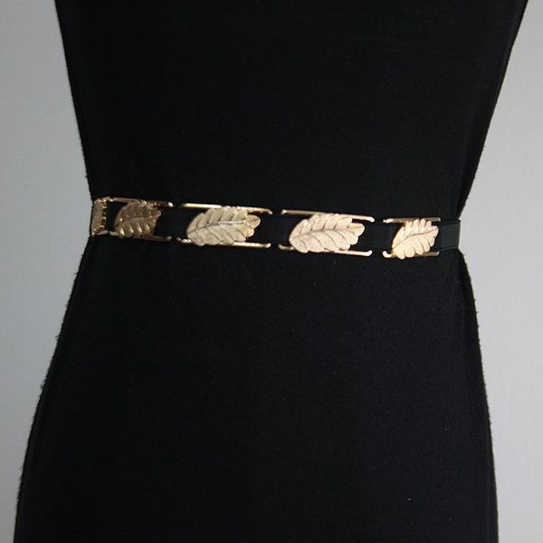 belts european and american women's metal leaf elastic thin belt dress decoration fashion simple gold waist chain accessories, Black;brown
belts european and american women's metal leaf elastic thin belt dress decoration fashion simple gold waist chain accessories, Black;brown