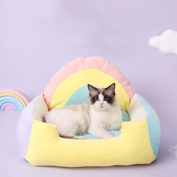 cat beds & furniture pet bed rainbow color winter warm soft basket cozy kitten lounger cushion house
cat beds & furniture pet bed rainbow color winter warm soft basket cozy kitten lounger cushion house