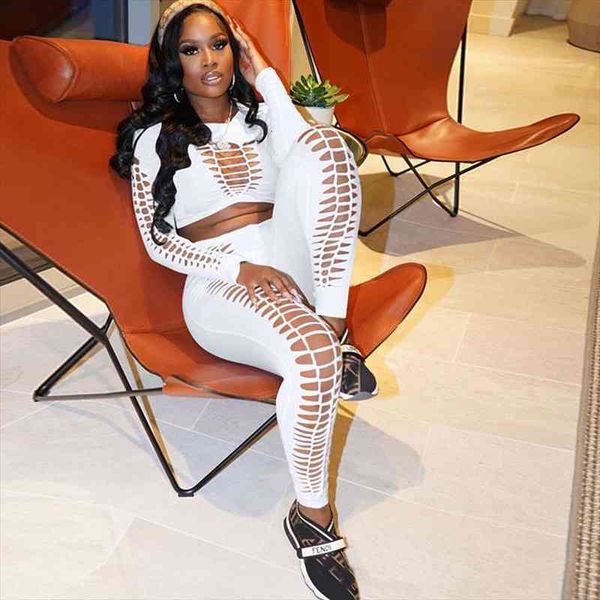 streetwear 2 piece outfits for women tracksuit hollow out crop and leggings set party club matching sets ensemble, White
streetwear 2 piece outfits for women tracksuit hollow out crop and leggings set party club matching sets ensemble, White