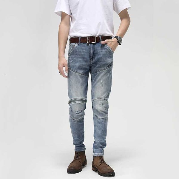 american street fashion men jeans retro light blue elastic slim fit ripped biker spliced designer hip hop denim pants
american street fashion men jeans retro light blue elastic slim fit ripped biker spliced designer hip hop denim pants