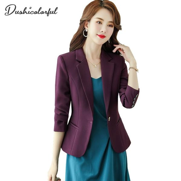 women's suits & blazers classic designer blazer jacket single buttons fashion textured purple long sleeve pockets female outerwear chic, White;black
women's suits & blazers classic designer blazer jacket single buttons fashion textured purple long sleeve pockets female outerwear chic, White;black