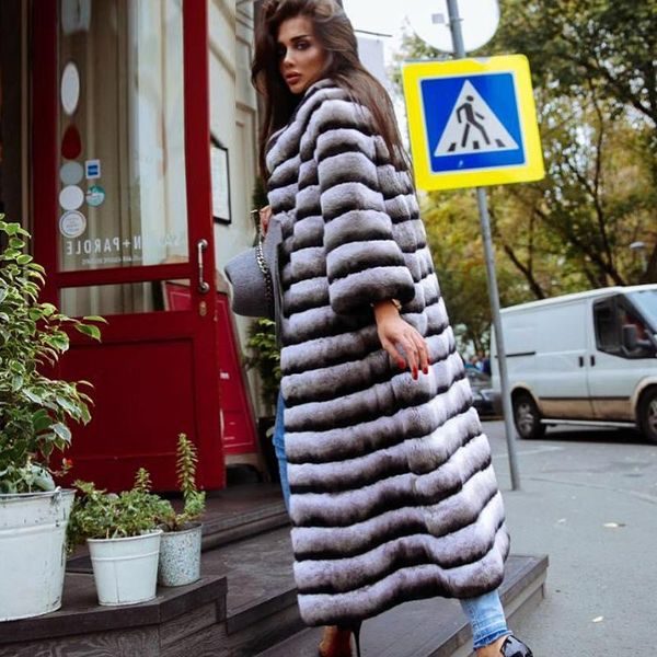 women's fur & faux 120cm x-long real rex coat chinchilla color winter fashion stand collar genuine coats outwear natural, Black
women's fur & faux 120cm x-long real rex coat chinchilla color winter fashion stand collar genuine coats outwear natural, Black