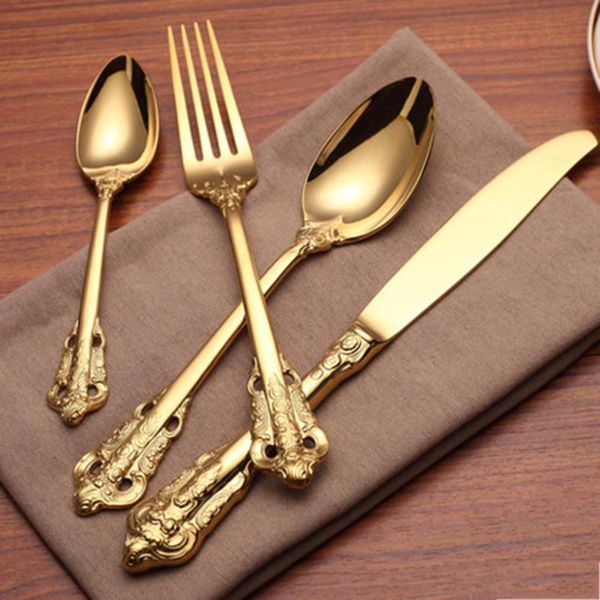 dinnerware sets gold cutlery vintage luxury stainless steel knife forks flatware table set peralatan makan camping inox party tableware 50n0
dinnerware sets gold cutlery vintage luxury stainless steel knife forks flatware table set peralatan makan camping inox party tableware 50n0