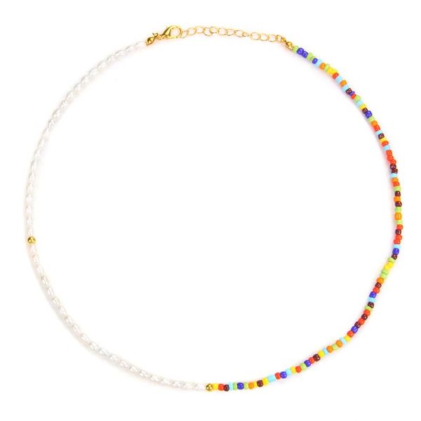 pendant necklaces boho natural freshwater pearl necklace energy colourful small beaded chockers women female male jewelry fashion gift, Silver
pendant necklaces boho natural freshwater pearl necklace energy colourful small beaded chockers women female male jewelry fashion gift, Silver