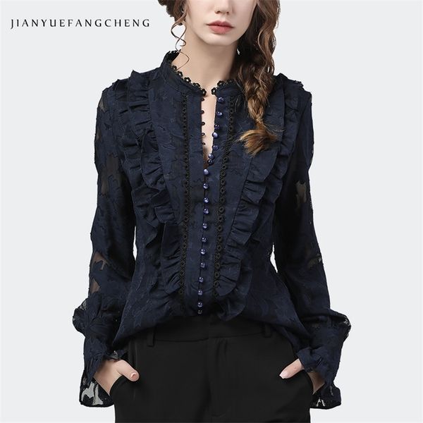 flared sleeve lace women autumn new fashion long sleeved ruffles mesh shirts loose plus size female causal office blouses 210401, White
flared sleeve lace women autumn new fashion long sleeved ruffles mesh shirts loose plus size female causal office blouses 210401, White