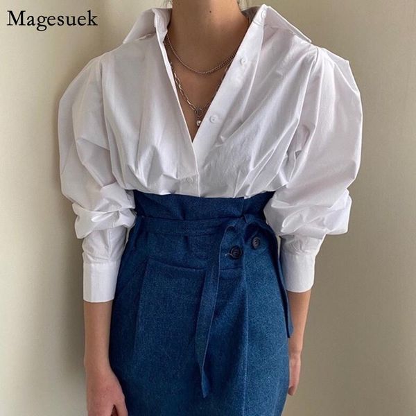 women's blouses & shirts turn-down collar puff sleeve loose white blouse women 2021 korean chic cotton button office shirt casual woma
women's blouses & shirts turn-down collar puff sleeve loose white blouse women 2021 korean chic cotton button office shirt casual woma