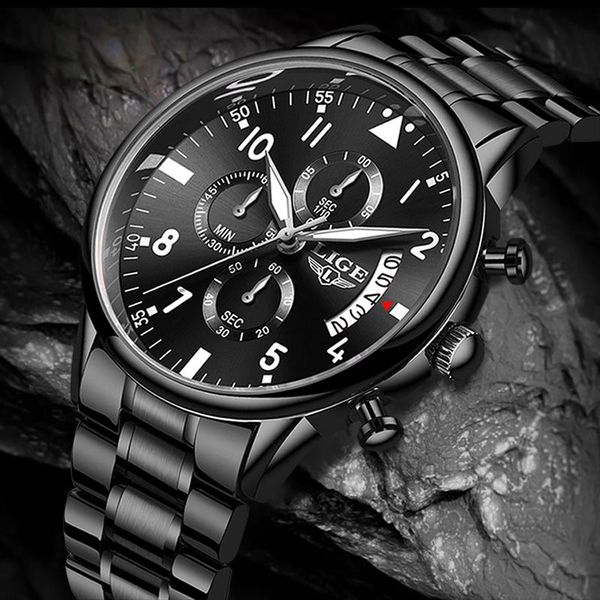 wristwatches 2021 lige mens watches fashion business quartz watch men sport all steel waterproof black clock erkek kol saat, Slivery;brown
wristwatches 2021 lige mens watches fashion business quartz watch men sport all steel waterproof black clock erkek kol saat, Slivery;brown