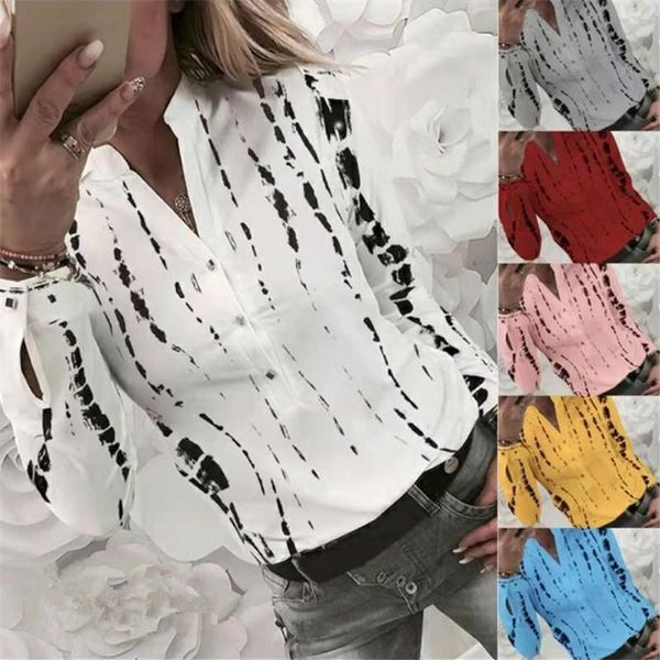 women's blouses & shirts casual shirt long sleeve stand collar print, White
women's blouses & shirts casual shirt long sleeve stand collar print, White