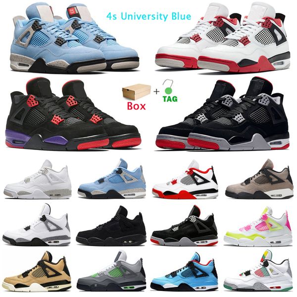 4s university blue jumpman basketball shoes 4 white oreo fire red lemon venom black cat mens trainers sport sneakers with box
4s university blue jumpman basketball shoes 4 white oreo fire red lemon venom black cat mens trainers sport sneakers with box
