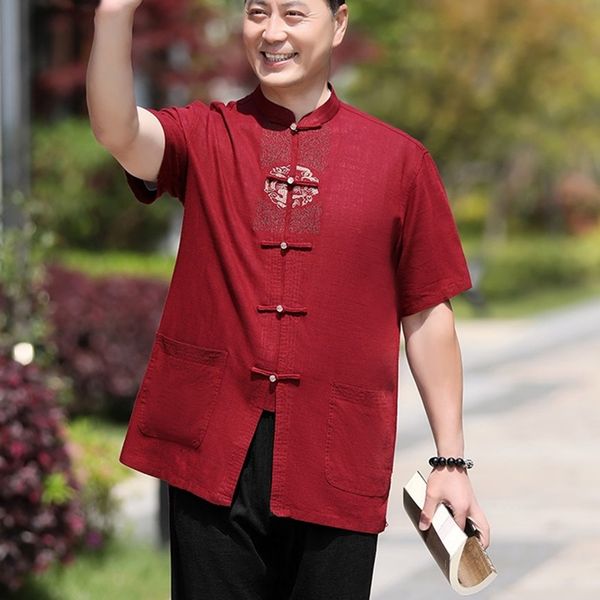 traditional chinese clothing set for men tai chi kung fu uniforms short sleeve embroidery casual chinese costumes 10776, Red
traditional chinese clothing set for men tai chi kung fu uniforms short sleeve embroidery casual chinese costumes 10776, Red
