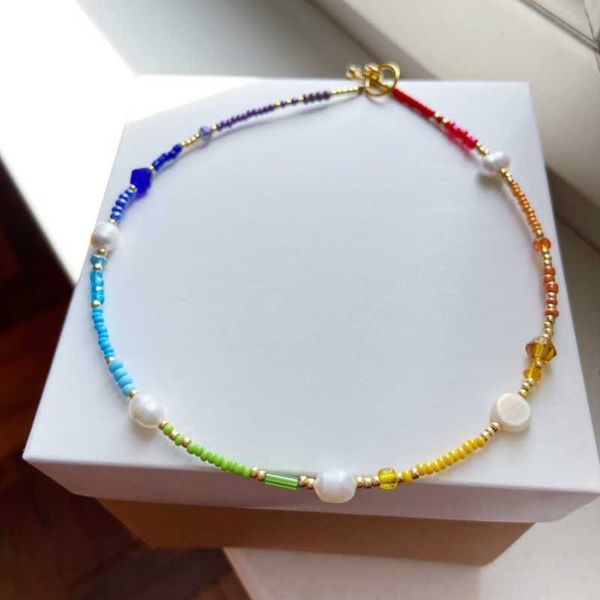chokers rainbow beaded necklace seed bead choker pearl beads name plate chain women jewelry, Golden;silver
chokers rainbow beaded necklace seed bead choker pearl beads name plate chain women jewelry, Golden;silver