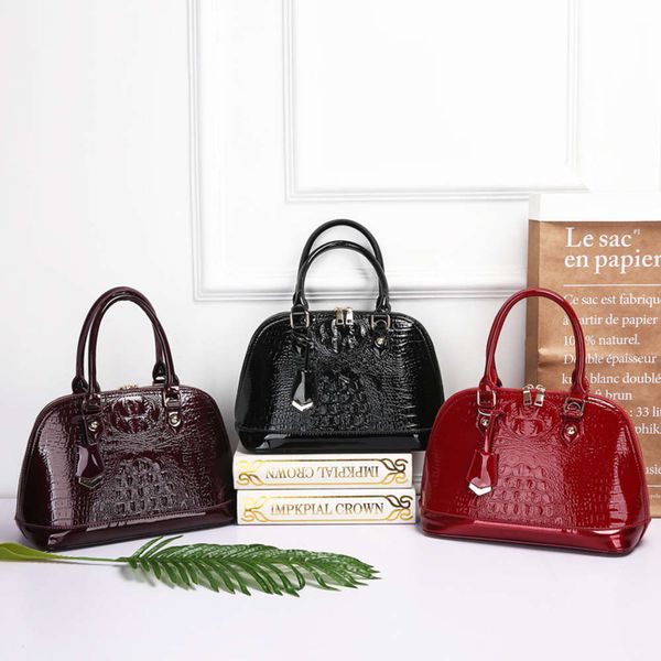 2021 bag women's patent leather korean fashion hand one shoulder slant span