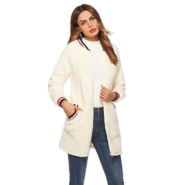 women's wool & blends 2021 autumn and winter white flocking coat long loose jacket casual round neck warm plush a308, Black
women's wool & blends 2021 autumn and winter white flocking coat long loose jacket casual round neck warm plush a308, Black