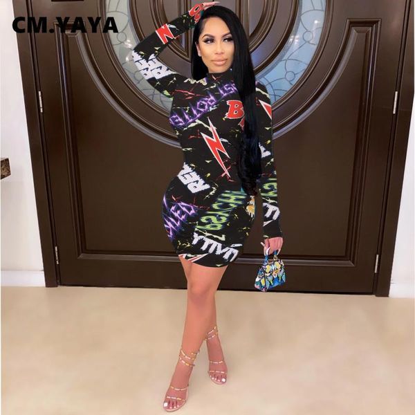 cm.yaya women long sleeve letter print boycon midi mini dress club party night stand neck pencil dresses casual, Black;gray
cm.yaya women long sleeve letter print boycon midi mini dress club party night stand neck pencil dresses casual, Black;gray