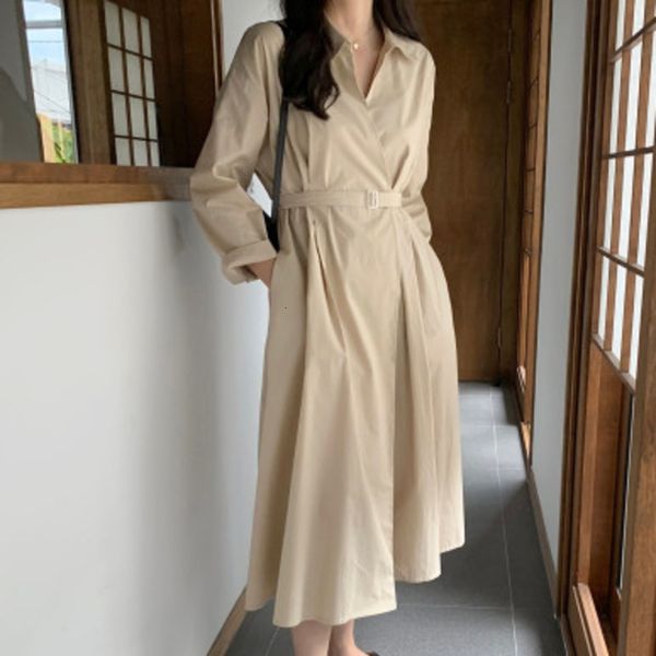 dress autumn fashion korean casual elegant for women lapel long sleeve high waist tunic midi vintage female robe we3l, Black;gray
dress autumn fashion korean casual elegant for women lapel long sleeve high waist tunic midi vintage female robe we3l, Black;gray