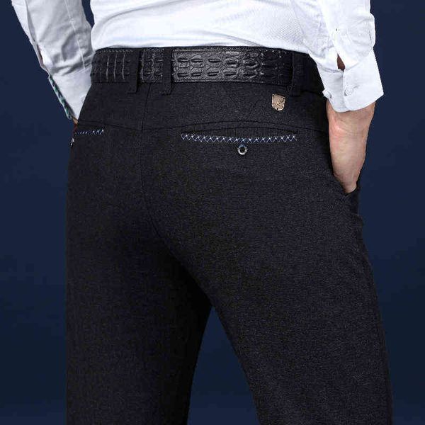 jeans spring and autumn men's black frosted busins straight tube cotton elastic high waist long work versatile casual pants, Blue
jeans spring and autumn men's black frosted busins straight tube cotton elastic high waist long work versatile casual pants, Blue
