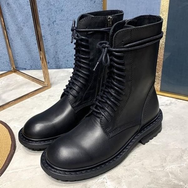 boots lace up genuine leather woman shoes thick bottom women round toe zapatos de mujer black handsome 2021 fashion
boots lace up genuine leather woman shoes thick bottom women round toe zapatos de mujer black handsome 2021 fashion