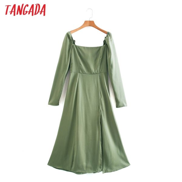 fashion women green satin back zipper arrival french style ladies midi dress vestidos 2xn7 210416, Black;gray
fashion women green satin back zipper arrival french style ladies midi dress vestidos 2xn7 210416, Black;gray
