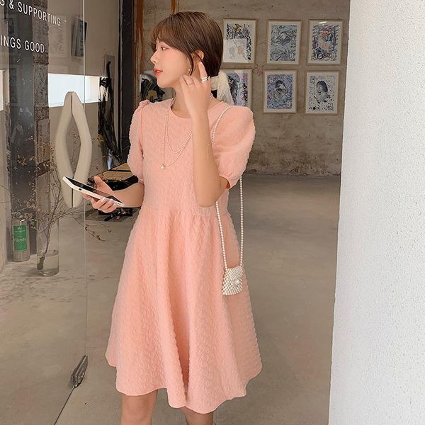 casual dresses real s spot 2021 summer korean women's dress round neck bubble sleeve solid color high waist short, Black;gray
casual dresses real s spot 2021 summer korean women's dress round neck bubble sleeve solid color high waist short, Black;gray