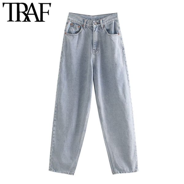 traf women chic fashion frayed trim pockets denim harm pants vintage high waist zipper fly female jeans pantalones 210415, Blue
traf women chic fashion frayed trim pockets denim harm pants vintage high waist zipper fly female jeans pantalones 210415, Blue