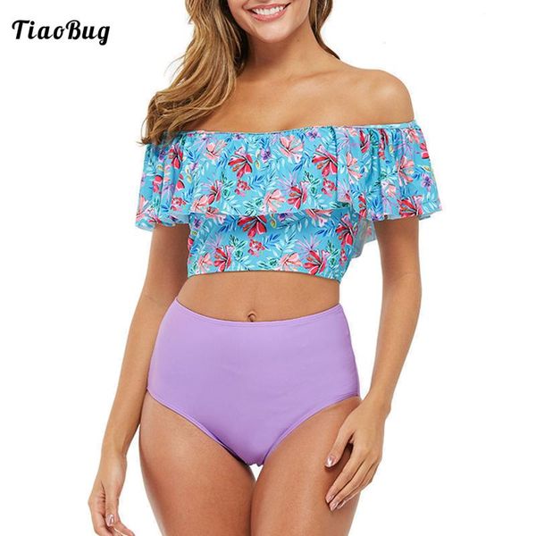 two-piece suits tiaobug summer women 2pcs floral print swimming suit beachwear swimwear flouncing crop with high waist briefs sets
two-piece suits tiaobug summer women 2pcs floral print swimming suit beachwear swimwear flouncing crop with high waist briefs sets